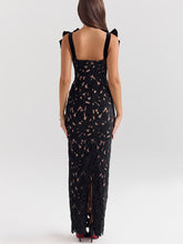 Knot Backless Crochet Cocktail Dress